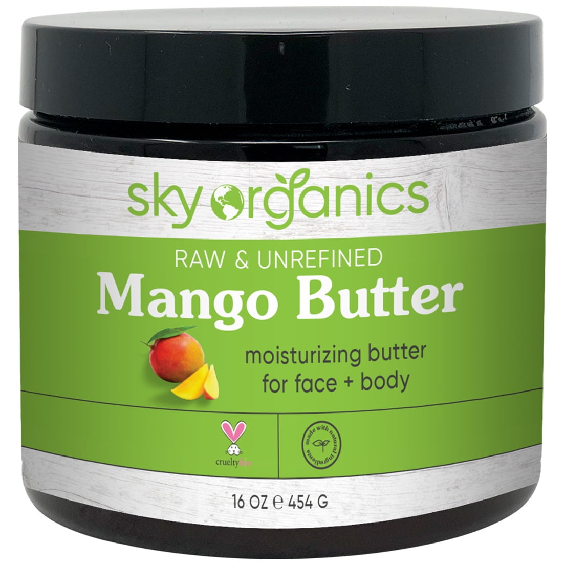 Mango Butter (16 oz) by Sky Organics Raw 100 Pure Unrefined Mango