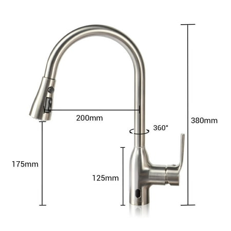 Livingbasics Touchless Motion Sense Kitchen Sink Faucet With Pull