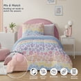 thumbnail image 3 of Style2 Mix & Match 5-Piece Reversible Bed in a Bag Comforter Set with Sheets, Pink Floral, Twin, 3 of 4