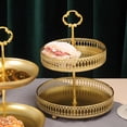 thumbnail image 3 of Soporte Para Tartas De Frutas, Cestas De Frutas, Bandeja De Metal De Dos Niveles, Frutero Grande, Cesta Para Pan Y Cesta Para Servir, Bandeja De 2 Niveles Para Frutas, Postres,, 3 of 7