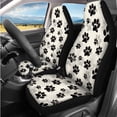 thumbnail image 2 of Uorisanigo Black Dog Paws 14 Pack Car Seat Covers Sets Car Steering Wheel Cover and Cars Headrest Cover Auto Armrest Cover Water Cup Pad Auto Seat Belt Cover Soft Fit for Cars and SUVs, 2 of 6