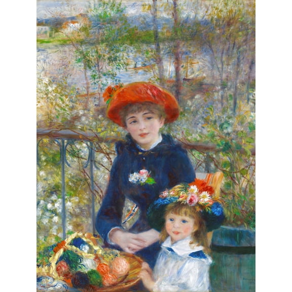 Renoir Two Sisters On The Terrace Extra Large Art Print Wall Mural Poster Premium XL