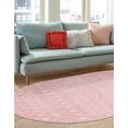 thumbnail image 3 of Rugs.com Moroccan Trellis Collection Rug – 5' x 8' Oval Pink Medium Rug Perfect For Living Rooms, Large Dining Rooms, Open Floorplans, 3 of 7