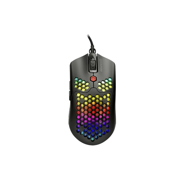 Mouse Gamer Dragon XT USB 6400 dpi Ultra Ligero RGB 6 Botones Silenciosos