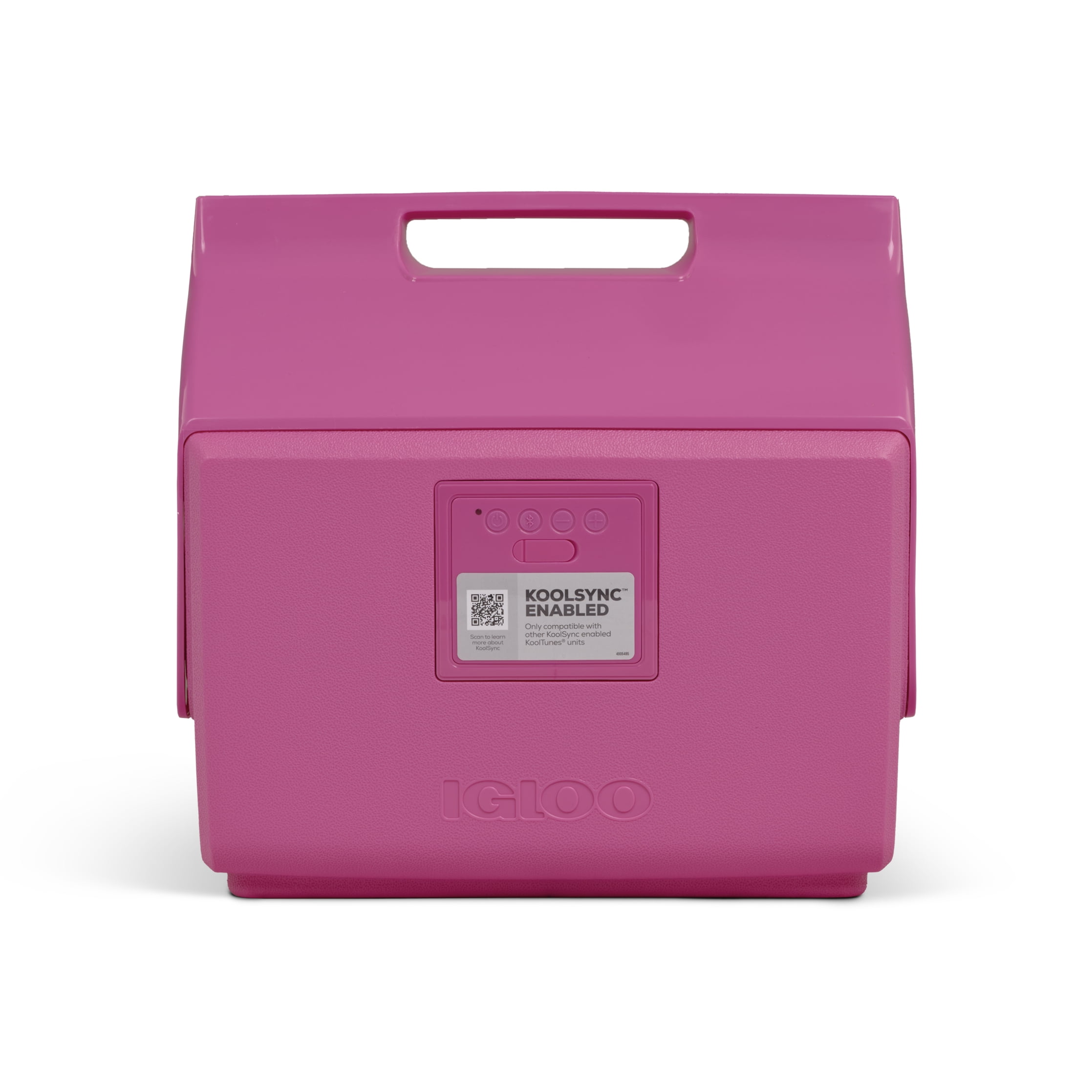 Igloo Playmate KoolTunes 14 QT Hardsided Cooler with Built-In Bluetooth Speakers, Pink Fizz