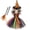 Orange, variant on Phenas Girls Halloween Witch Costume with Witch Hat and Magic Brooms for 2-12 Years