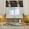 thumbnail image 2 of Yayeee Kitchen Valance Rod Pocket 54" x 18" Living Room Window Curtain, Skeleton Stripes, 2 of 6