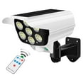 thumbnail image 1 of Luz de cámara de vigilancia falsa con sensor de movimiento para exteriores con luces solares LED, 1 of 8
