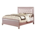 thumbnail image 2 of Furniture of America Appell Solid Wood Tufted Full Panel Bed in Rose Gold, 2 of 7