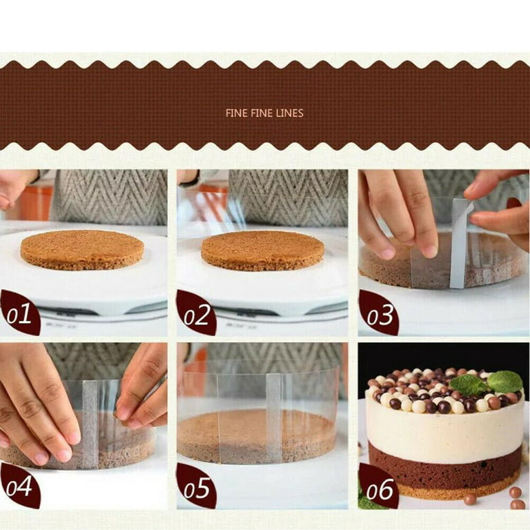 Cake Collars, Acetate Sheets for Cake, Transparent Collar Acetate Roll,  Cake Clear Strips for Chocolate Mousse DIY Cake Wraping Decorating (Length  394inch) 