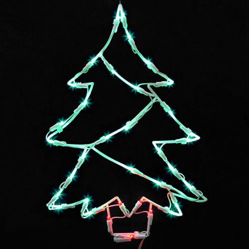 18" Lighted LED Christmas Tree Window Silhouette Decoration Walmart