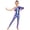 Blue, variant on CHICTRY Kids Girls Ruffle Bodysuit Metallic Jumpsuit Ballet Dance Unitard Gymnastics Leotard Zipper Full Body Catsuit Blue 12