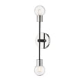 thumbnail image 6 of Z-Lite Neutra 2 Light Opal Glass Steel Wall Sconce in Matte Black and Brass, 6 of 7