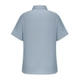 thumbnail image 4 of Mgmyaa Mens Button Down Short Sleeve Shirt Casual Beach Shirt Summer Vacation Textured Shirts, 4 of 5
