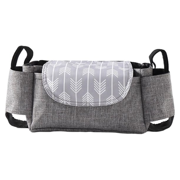 Organizador universal para cochecito Sunnimix con portavasos bolsa para teléfono se adapta a cochecito y cochecito para mascotas Flechas