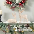 thumbnail image 3 of Ayieyill 2pcs Reindeer Christmas Decoration Resin Reindeer Decor for Christmas Table Decor Christmas Figurines, 3 of 9