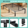thumbnail image 5 of Fowroa 14 inch Twin Size Bed Frame Metal Platform with Underbed Storage No Box Spring Needed Easy Assembly, 5 of 8