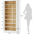thumbnail image 2 of Tribesigns 70.9-Inch Tall White Bookcase, 8-Tier Bookshelf with Adjustable Shelves for Living Room Home Office, 2 of 5