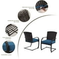 thumbnail image 5 of Grand Patio Outdoor Wicker Bistro Chair- Set of 2, Peacock Blue, 5 of 7