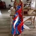 thumbnail image 2 of ibuvkizy Womens 4th of July Maxi Dresses Casual Independence Day Dress for Women Stars Graphic Sleeveless Dresses Trendy Red White Blue V Neck Summer Dresses for Women 2025 Red XL, 2 of 5