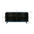 thumbnail image 6 of Buffet Sideboard Cabinet, Wooden Accent Storage with 4 Doors, Thickened Sideboard Storage Cabinet for Entryway Living Room, Antique Navy Blue, 6 of 8