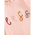 thumbnail image 6 of Bagilaanoe Newborn Baby Girl Summer Rompers Letter Embroidery Short Sleeve Bodysuits 3M 6M 12M 18M 24M Infant Casual One Piece Short Jumpsuit, 6 of 8