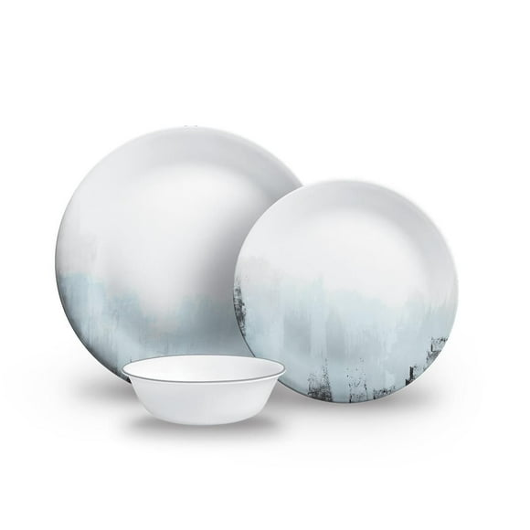 Corelle Tranquil Reflection 12-Piece Glass Dinnerware Set (Service for 4)