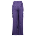 thumbnail image 4 of JUNWELL Pantalons Cargo Taille Basse pour Femmes avec Poches à Rabat Pantalons de Randonnée Décontractés Pantalons de Travail Mode Urbaine Grande Taille, 4 of 6