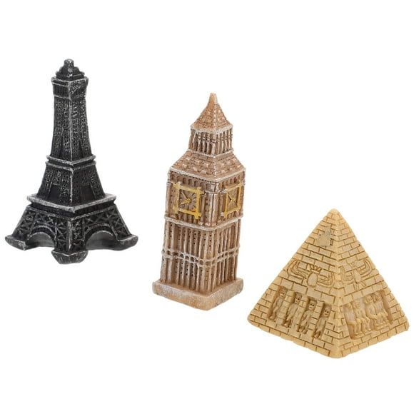 Minkissy 3pcs Miniature World Decoration Diorama Props Resin Assorted Color For Collectors And Hobbyists