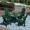 thumbnail image 3 of WestinTrends Malibu Adirondack Patio Dining Chairs, All-Weather Poly Lumber, Ergonomic Seat, 330-lb Capacity (Set of Two), Dark Green, 3 of 10