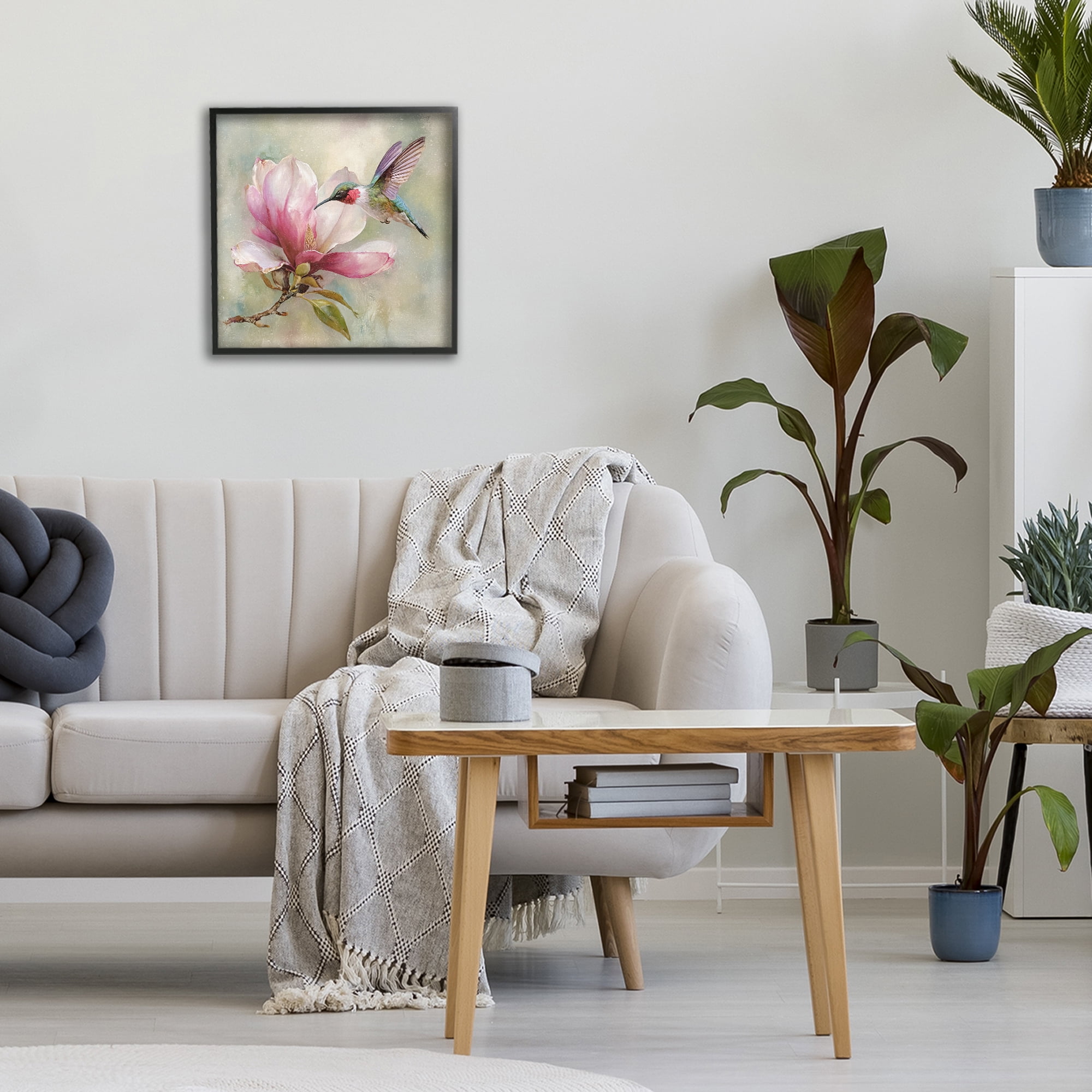 Stupell Industries Magnolia Ruby Hummingbird Black Framed Giclee Art, design by Tina LeCour