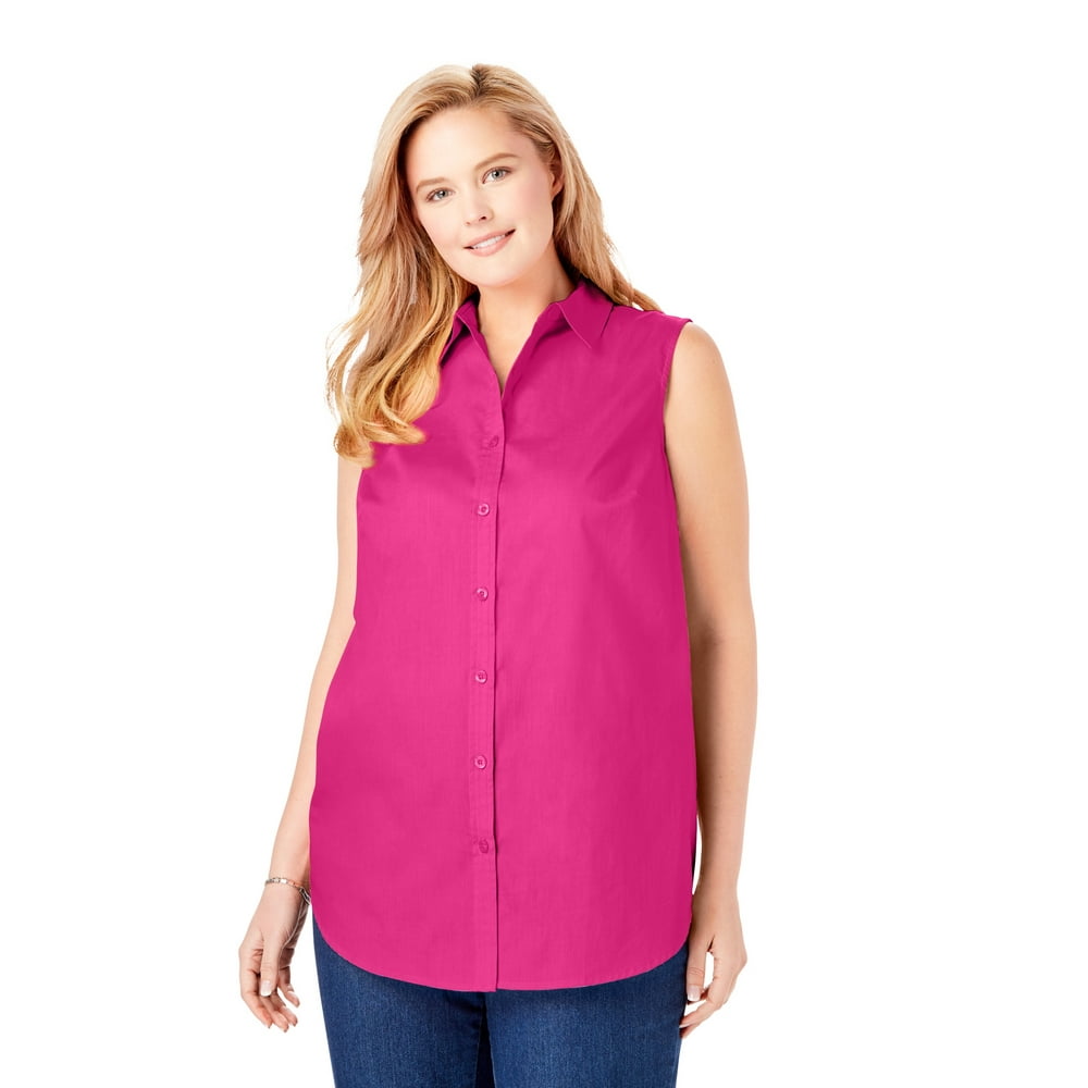 red sleeveless shirt womens