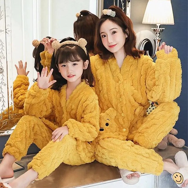 Cárdigan para niña, servicio a domicilio, festivales de Navidad, ropa roja para padres e hijos, pijamas para madre e hija, otoño e invierno, franela acolchada