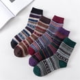 thumbnail image 4 of LEZMORE 5 Pair Women Warm Wool Socks Soft Cozy Socks for Fall Winter Sports Socks Cashmere Athletic Crew Socks for Women, 4 of 5