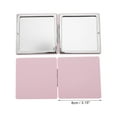 thumbnail image 2 of Unique Bargains 1 Pc Women Square Solid Color Makeup Mirror for Travel Vacation Pink Metal PU Glass, 2 of 3