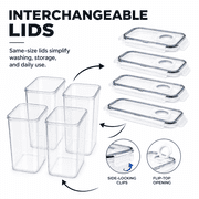 NULAS Airtight Food Storage Containers with Lids, 4pcs BPA-Free Plastic Meal Prep Containers &… — $18.99 (76% off)