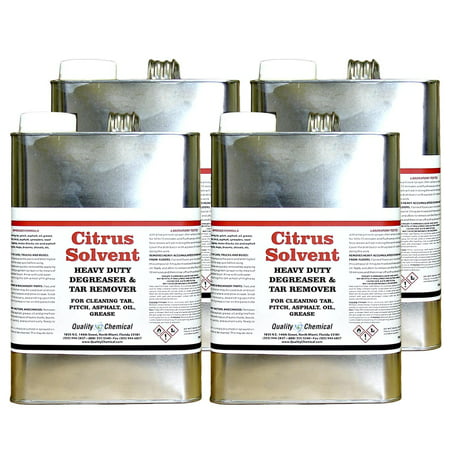 Citrus Solvent Degreaser & Tar Remover - 4 gallon (Best Oil Degreaser For Concrete)