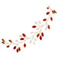 thumbnail image 2 of MOVTOTOP Elegant Pearl and Rhinestone Hair Vine for Bridal Decoration Red Color Simple and Chic Design, 2 of 7