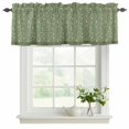 thumbnail image 2 of 2 Pack Valances for Windows, Sage Green Floral Window Valances for Living Room/Bedroom/Bathroom, Spring Flowers Light Filtering Kitchen Curtain Valance Window Treatment 54"W x18" L, 2 of 9