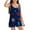 Dark Blue, variant on Ulitacool Independence Day Girl Summer Romper Short Sleeve Comfortable And Breathable One Piece Outfits Jumpsuit Round Neck Graphic Prints Casual Playsuit 13-14 Years Dark Blue