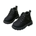 thumbnail image 6 of Dakaela Toddler Boys Girls Boots Kids Lace up Combat Work Boot Baby Hiking Winter Snow Ankle Booties 1-9Y, 6 of 7