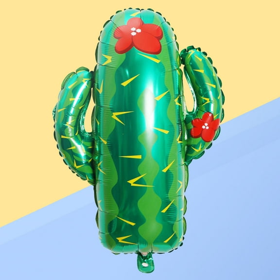 GOOHOCHY Assorted Color Aluminum Foil Cactus Balloons for Party Decoration Excellent for Hawaii Theme Decor 8pcs