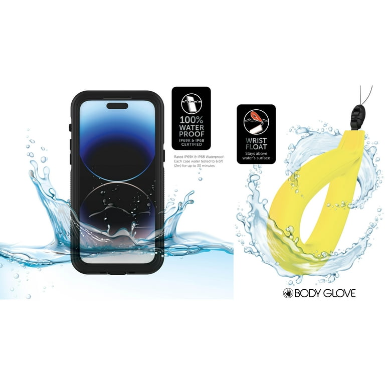 Body Glove Tidal Waterproof Phone Case for iPhone 14 Pro Max - Black/Clear  