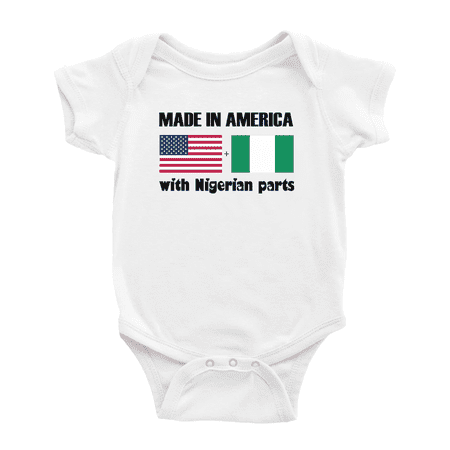 

Made In America With Nigerian Parts Cute Baby Bodysuit For Boy Girl