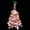 Red/White, variant on Wideskall 2 Feet Tabletop Artificial Mini Green Christmas Pine Tree with 30 Multi-Color LED Lights & Ornaments
