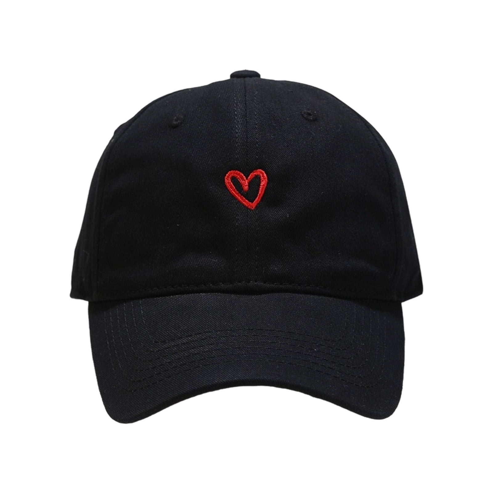 Fashion Heart Pattern Baseball Cap Adjustable Size Women Sunproof Snapbacks Hat For Teens Girl Hiking Running Daily Use