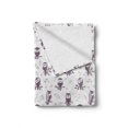 thumbnail image 2 of Owl Soft Flannel Fleece Throw Blanket, Cartoon Style Illustration of Birds on the Branches Mysterious Woods Print, Cozy Plush for Indoor and Outdoor Use, 50" x 70", Eggplant and White, by Ambesonne, 2 of 6