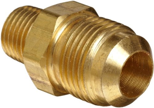 3/8" Flare x 1/4" Male Pipe Anderson Metals Brass Tube Fitting 45 Degree Elbow 