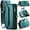 Green, variant on Crossbody for Samsung Galaxy S22 Ultra Case Wallet【RFID Blocking】with 10-Card Holder Zipper Bills Slot, Soft PU Leather Magnetic Shoulder Wrist Strap for Samsung Galaxy S22 Ultra Wallet Case Women