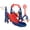 Red+ Blue, variant on CIPACHO 5 in 1 Kids Slide and Swing Set with 2 Basketball Hoops, Football, Ringtoss for Toddlers 1-8 Years, Red